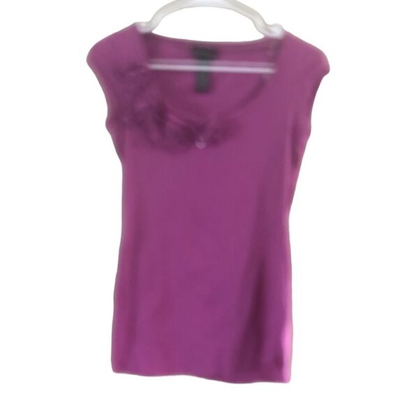 Susie Rose Purple Short Sleeve Blouse Women's Size Small - Picture 3 of 6